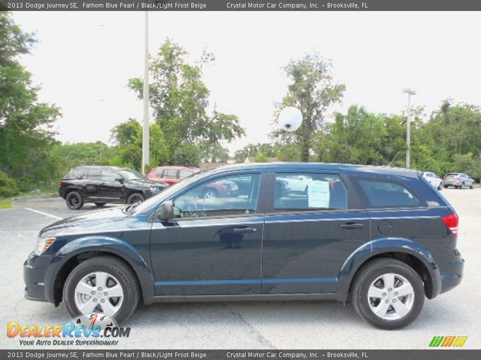 2013 Dodge Journey SE Fathom Blue Pearl / Black/Light Frost Beige Photo #2