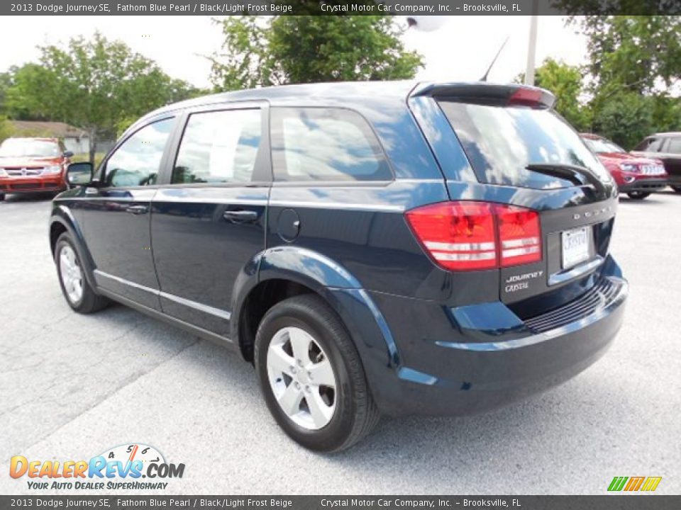 2013 Dodge Journey SE Fathom Blue Pearl / Black/Light Frost Beige Photo #3
