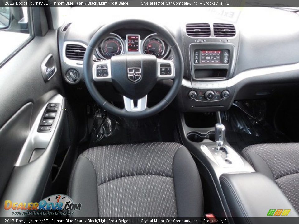 2013 Dodge Journey SE Fathom Blue Pearl / Black/Light Frost Beige Photo #7