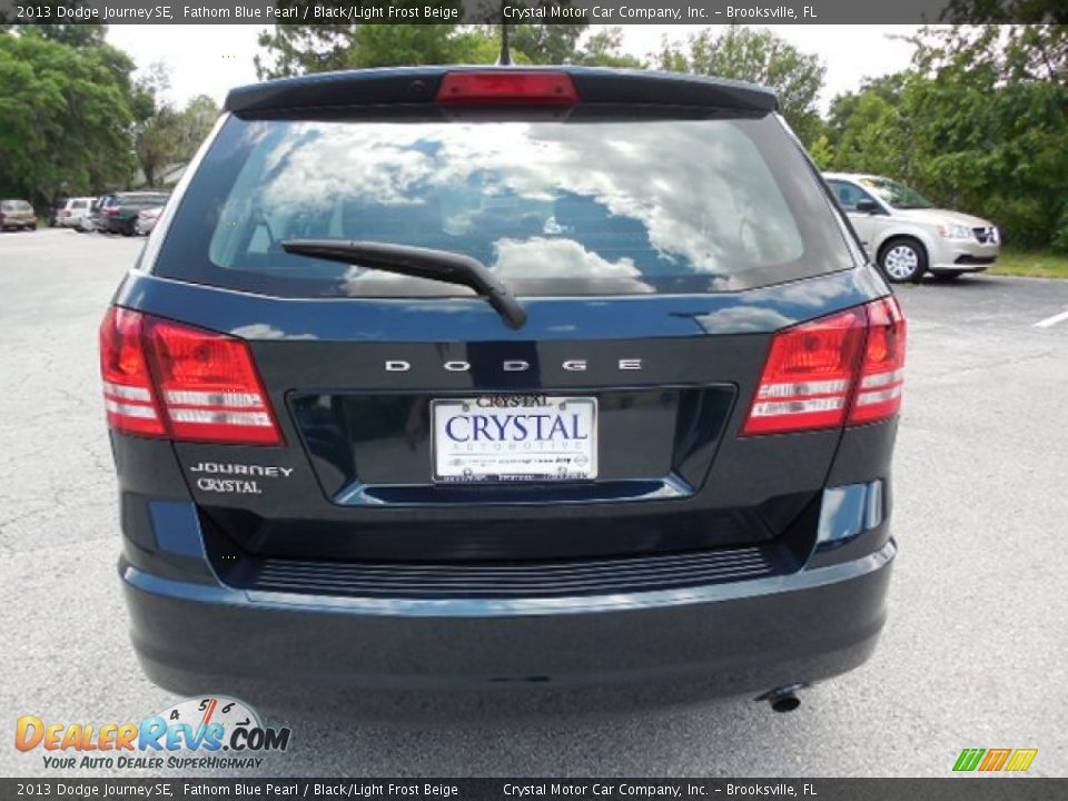 2013 Dodge Journey SE Fathom Blue Pearl / Black/Light Frost Beige Photo #9