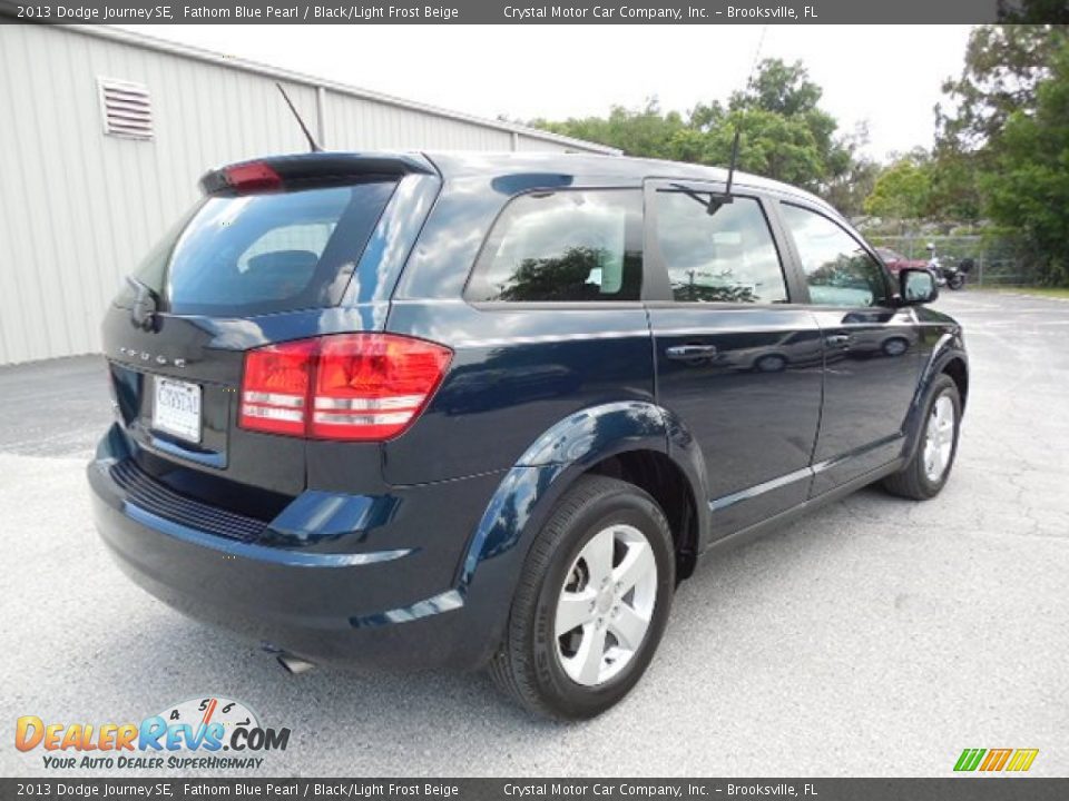 2013 Dodge Journey SE Fathom Blue Pearl / Black/Light Frost Beige Photo #10