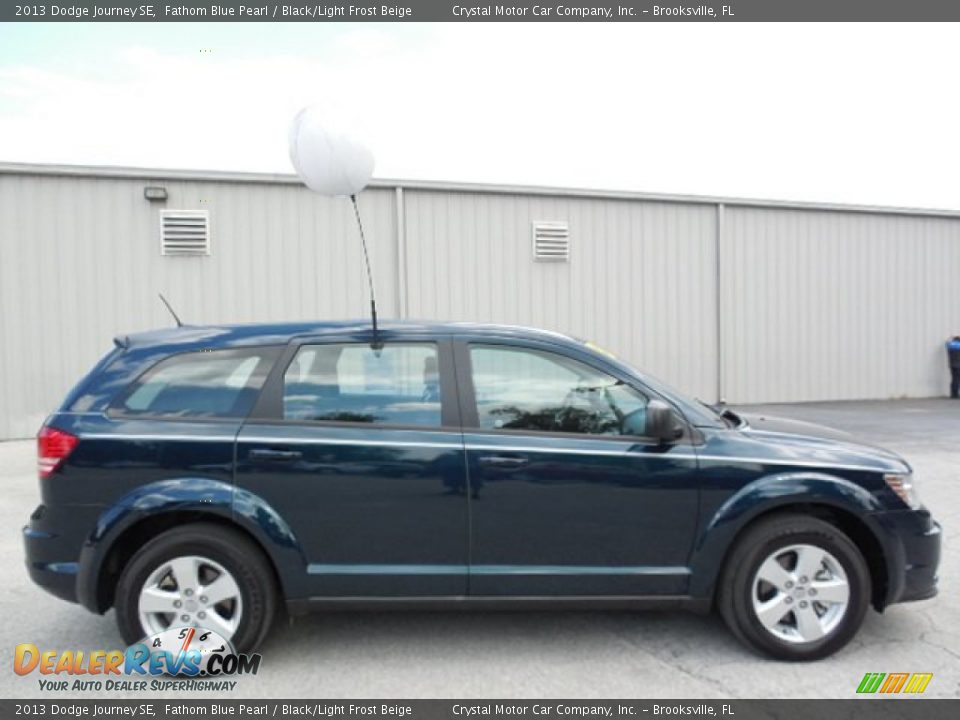 2013 Dodge Journey SE Fathom Blue Pearl / Black/Light Frost Beige Photo #11