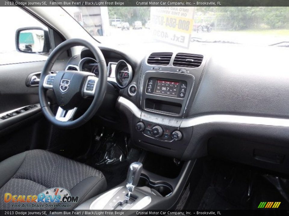 2013 Dodge Journey SE Fathom Blue Pearl / Black/Light Frost Beige Photo #13