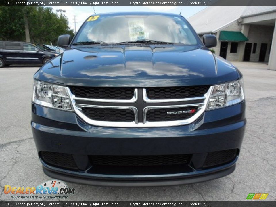2013 Dodge Journey SE Fathom Blue Pearl / Black/Light Frost Beige Photo #15