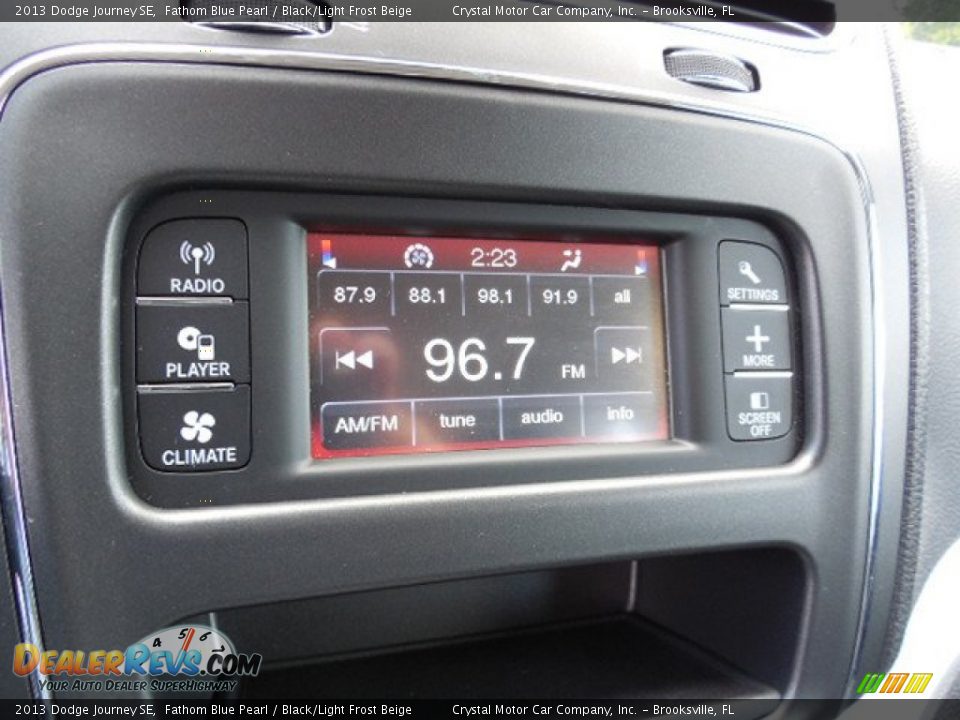 2013 Dodge Journey SE Fathom Blue Pearl / Black/Light Frost Beige Photo #21