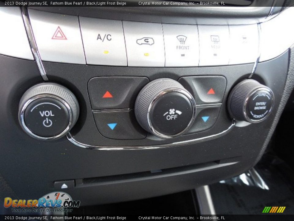 2013 Dodge Journey SE Fathom Blue Pearl / Black/Light Frost Beige Photo #22
