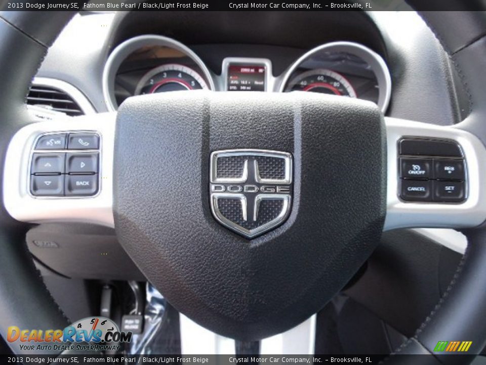 2013 Dodge Journey SE Fathom Blue Pearl / Black/Light Frost Beige Photo #23