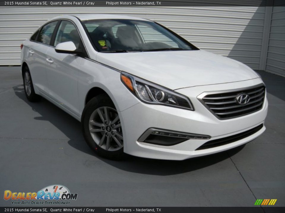 2015 Hyundai Sonata SE Quartz White Pearl / Gray Photo #2