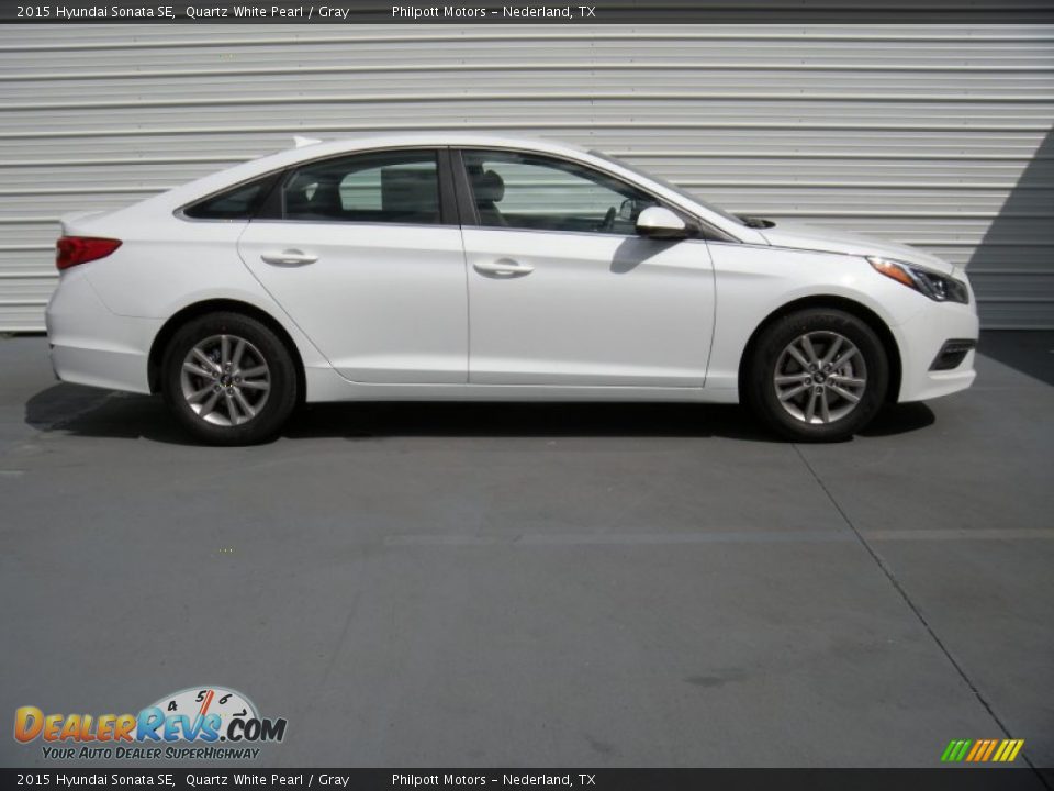 2015 Hyundai Sonata SE Quartz White Pearl / Gray Photo #3