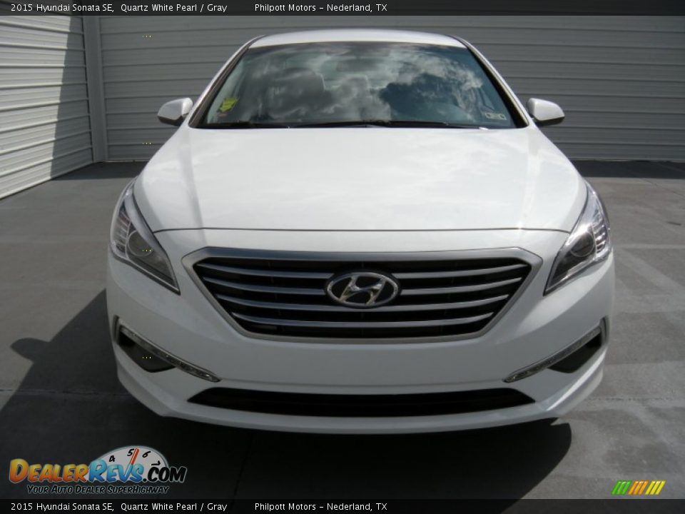 2015 Hyundai Sonata SE Quartz White Pearl / Gray Photo #8