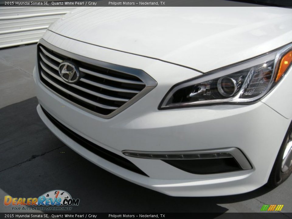 2015 Hyundai Sonata SE Quartz White Pearl / Gray Photo #10