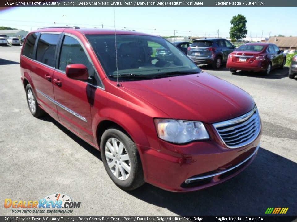 2014 Chrysler Town & Country Touring Deep Cherry Red Crystal Pearl / Dark Frost Beige/Medium Frost Beige Photo #4