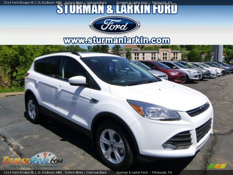 2014 Ford Escape SE 2.0L EcoBoost 4WD Oxford White / Charcoal Black Photo #1