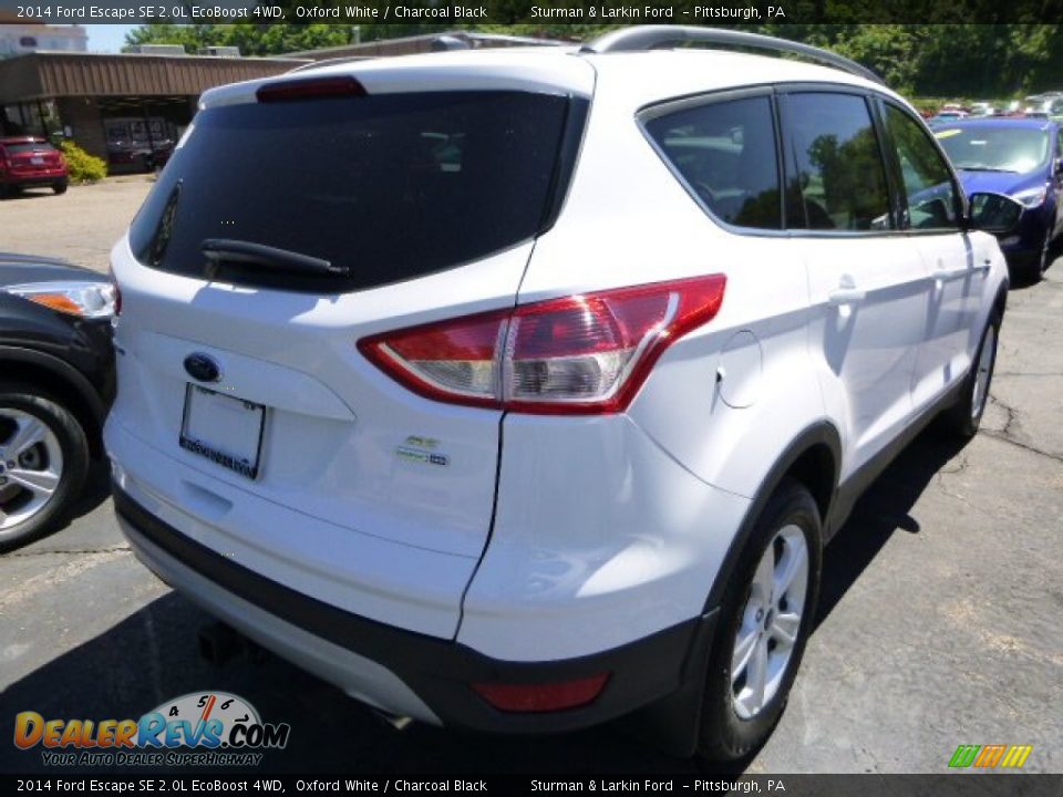 2014 Ford Escape SE 2.0L EcoBoost 4WD Oxford White / Charcoal Black Photo #2