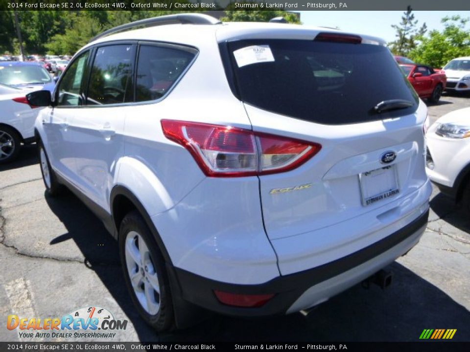 2014 Ford Escape SE 2.0L EcoBoost 4WD Oxford White / Charcoal Black Photo #4