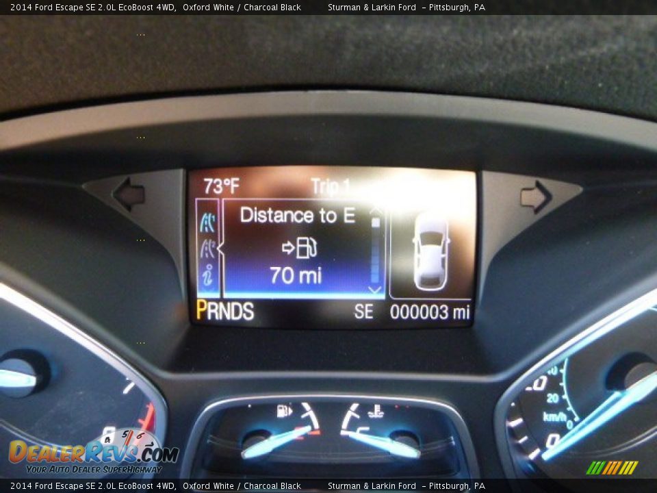 2014 Ford Escape SE 2.0L EcoBoost 4WD Oxford White / Charcoal Black Photo #14