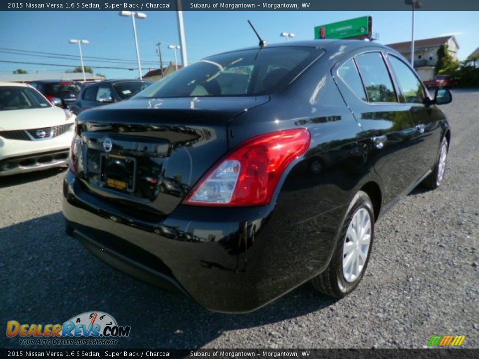 2015 Nissan Versa 1.6 S Sedan Super Black / Charcoal Photo #7