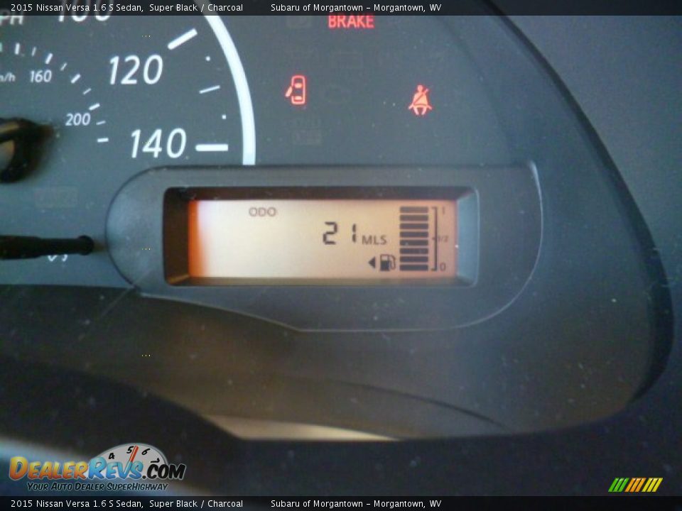 2015 Nissan Versa 1.6 S Sedan Super Black / Charcoal Photo #20