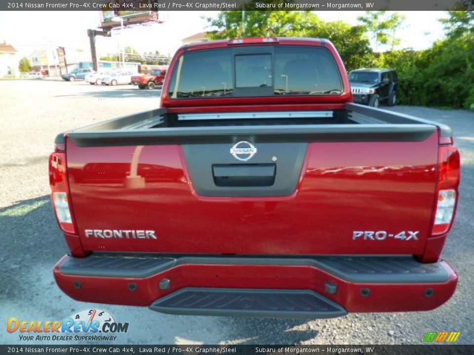 2014 Nissan Frontier Pro-4X Crew Cab 4x4 Lava Red / Pro-4X Graphite/Steel Photo #6