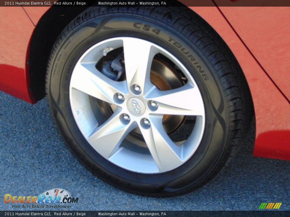 2011 Hyundai Elantra GLS Red Allure / Beige Photo #3