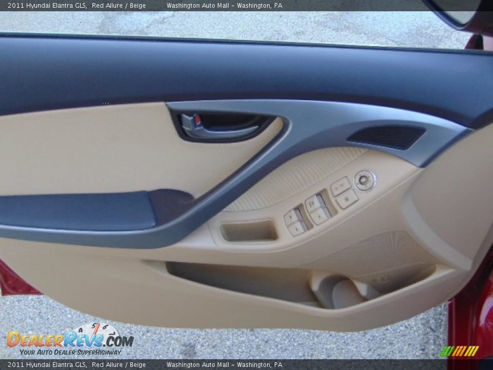 2011 Hyundai Elantra GLS Red Allure / Beige Photo #11