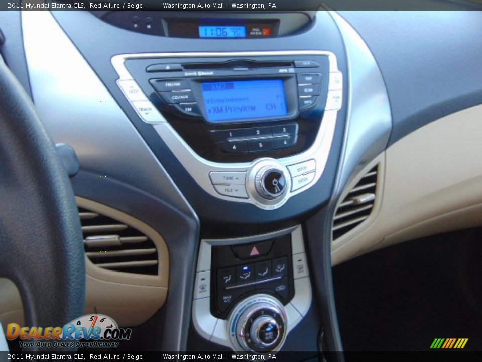 2011 Hyundai Elantra GLS Red Allure / Beige Photo #13