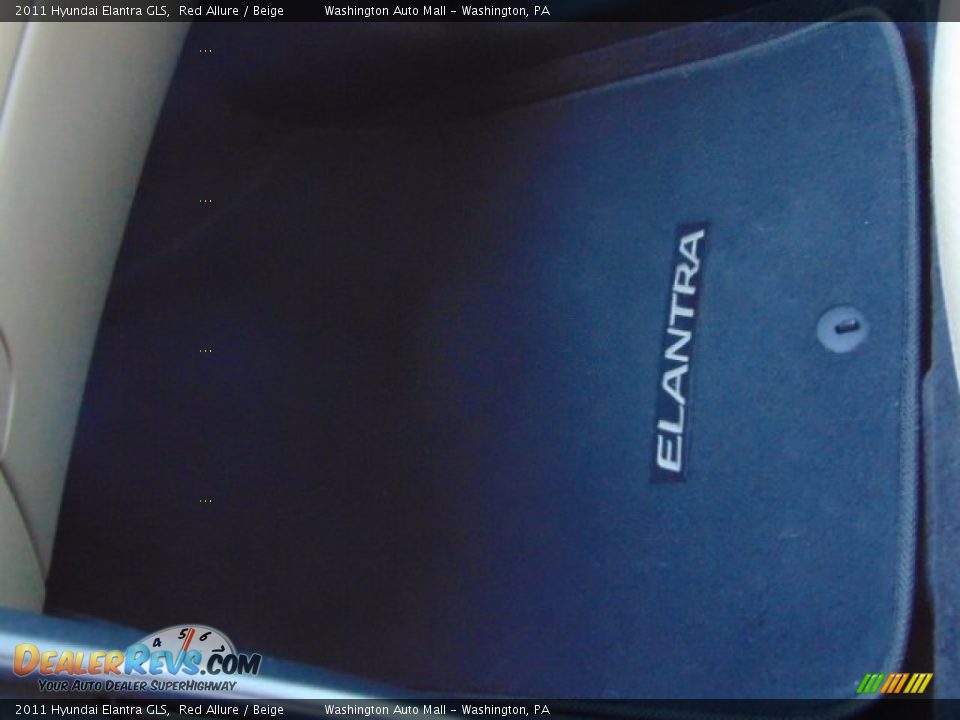 2011 Hyundai Elantra GLS Red Allure / Beige Photo #16