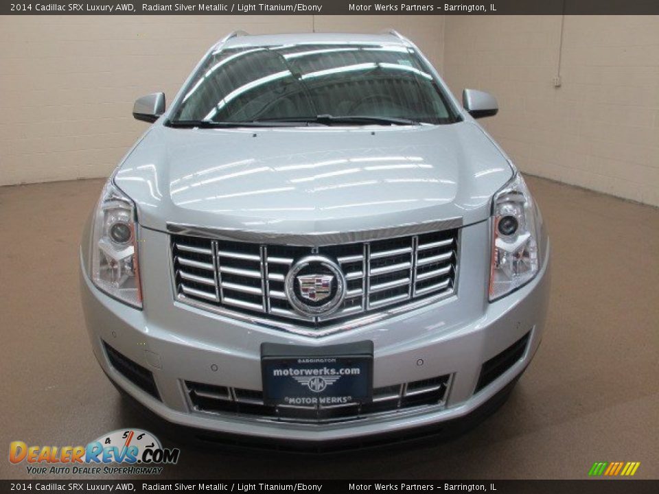 2014 Cadillac SRX Luxury AWD Radiant Silver Metallic / Light Titanium/Ebony Photo #2
