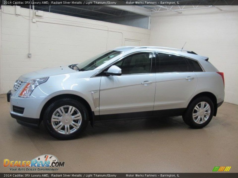 2014 Cadillac SRX Luxury AWD Radiant Silver Metallic / Light Titanium/Ebony Photo #5