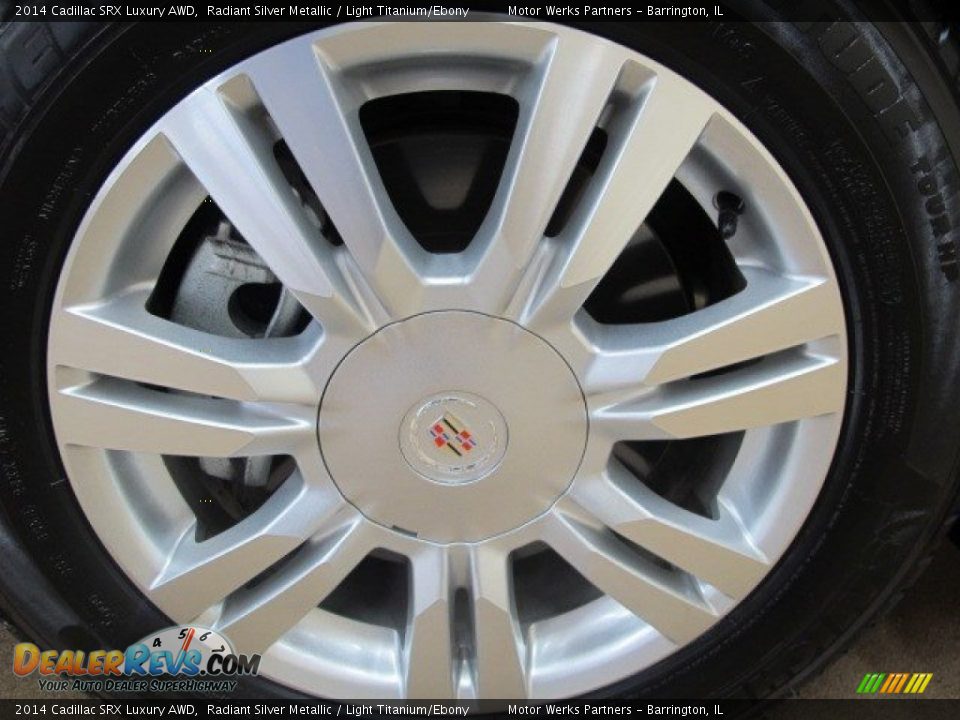 2014 Cadillac SRX Luxury AWD Radiant Silver Metallic / Light Titanium/Ebony Photo #12