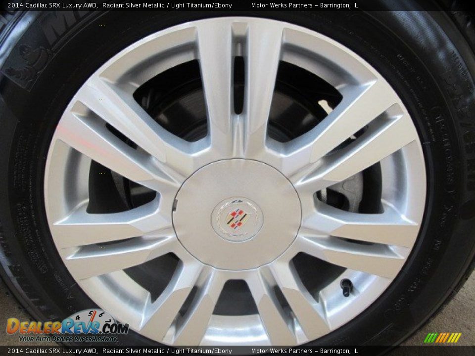 2014 Cadillac SRX Luxury AWD Radiant Silver Metallic / Light Titanium/Ebony Photo #13