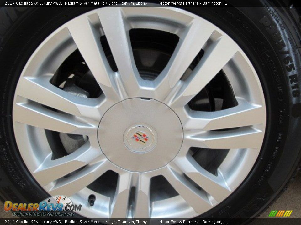 2014 Cadillac SRX Luxury AWD Radiant Silver Metallic / Light Titanium/Ebony Photo #14
