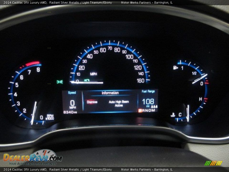 2014 Cadillac SRX Luxury AWD Radiant Silver Metallic / Light Titanium/Ebony Photo #20