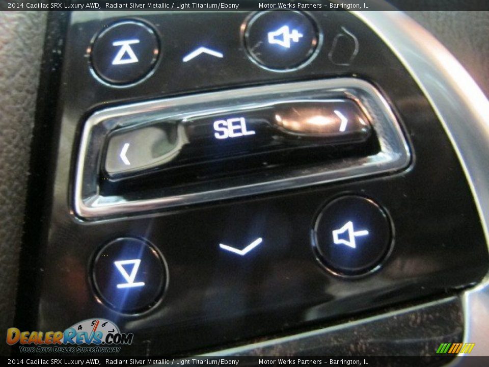 2014 Cadillac SRX Luxury AWD Radiant Silver Metallic / Light Titanium/Ebony Photo #21