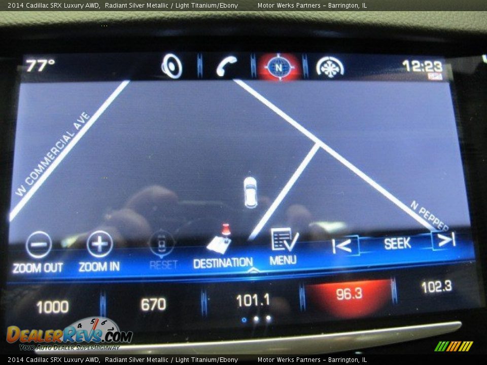2014 Cadillac SRX Luxury AWD Radiant Silver Metallic / Light Titanium/Ebony Photo #22