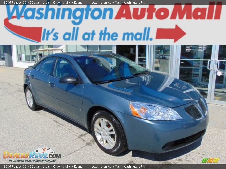 2006 Pontiac G6 V6 Sedan Stealth Gray Metallic / Ebony Photo #1