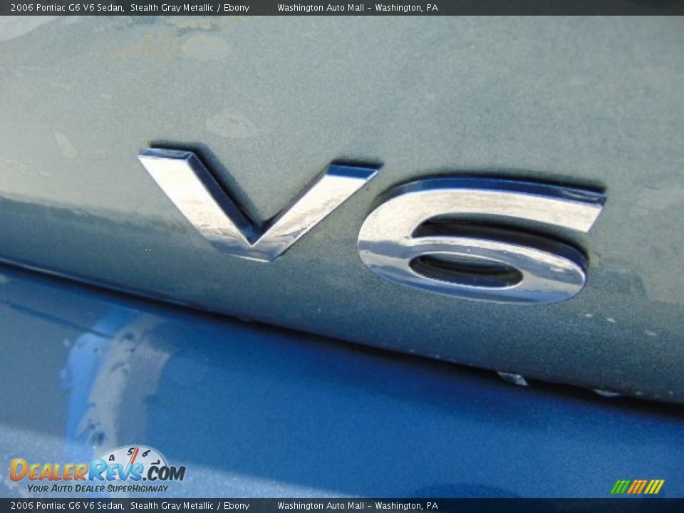 2006 Pontiac G6 V6 Sedan Stealth Gray Metallic / Ebony Photo #9