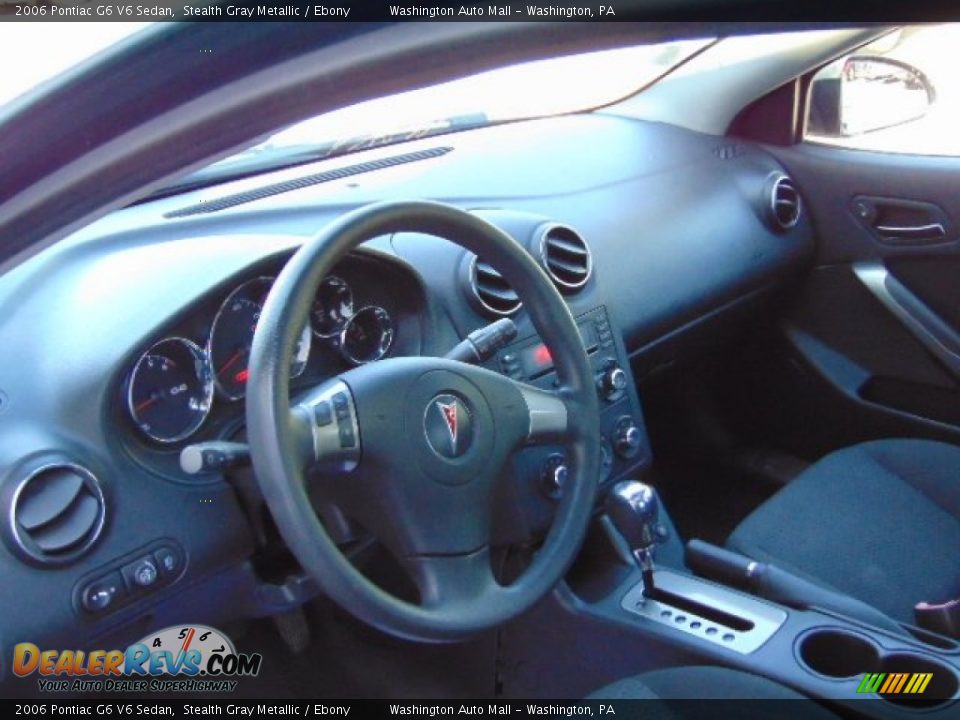 2006 Pontiac G6 V6 Sedan Stealth Gray Metallic / Ebony Photo #11