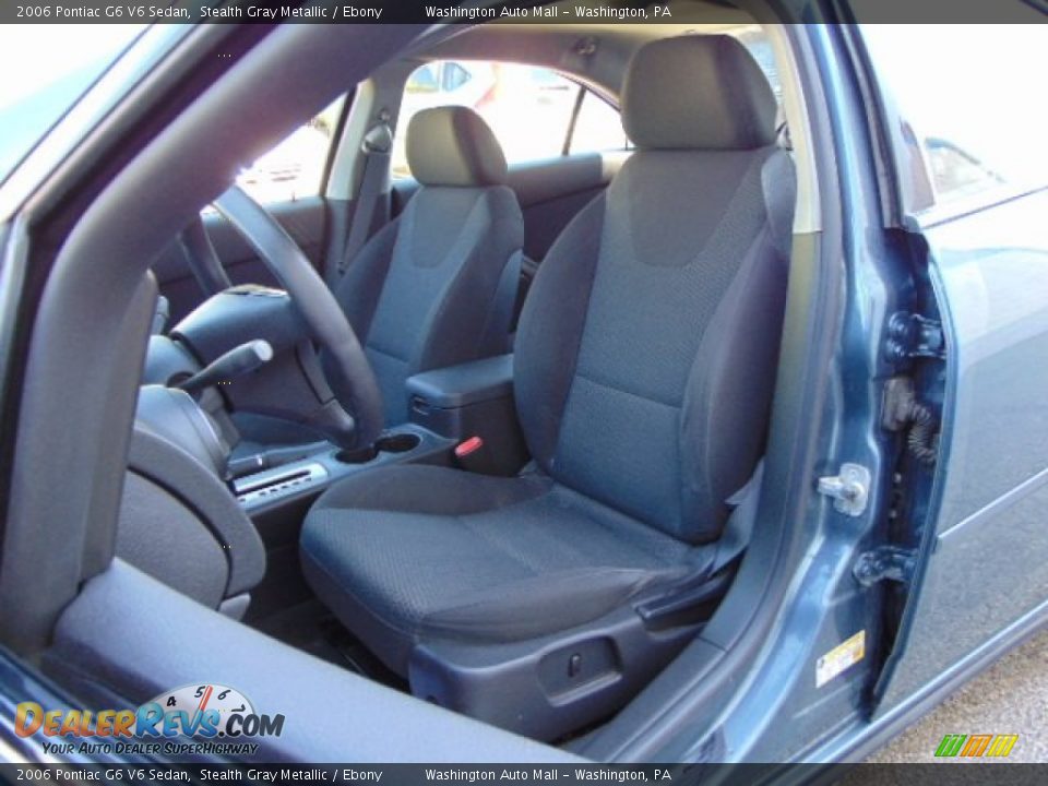 2006 Pontiac G6 V6 Sedan Stealth Gray Metallic / Ebony Photo #12