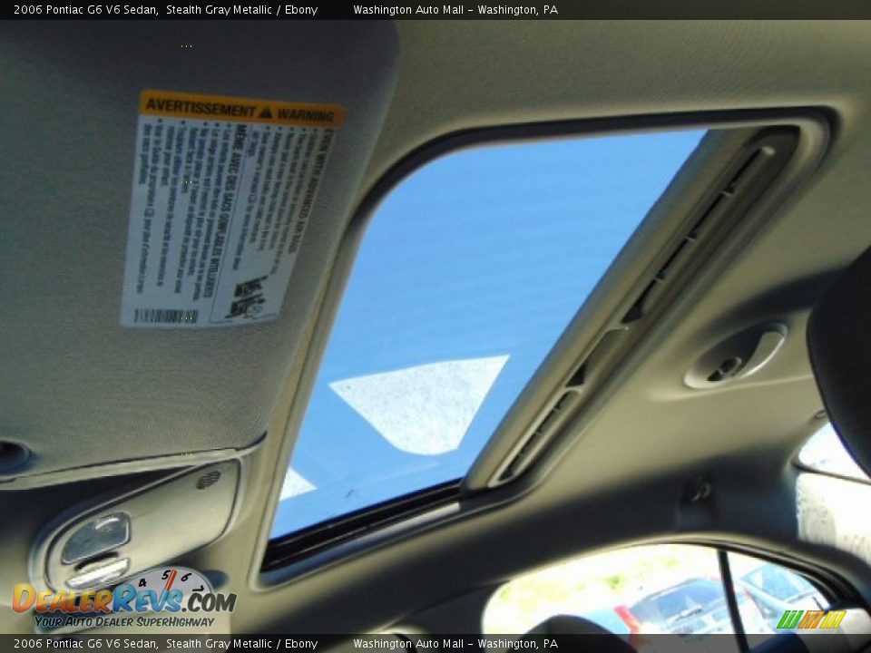 2006 Pontiac G6 V6 Sedan Stealth Gray Metallic / Ebony Photo #14