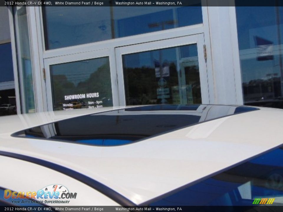 2012 Honda CR-V EX 4WD White Diamond Pearl / Beige Photo #4