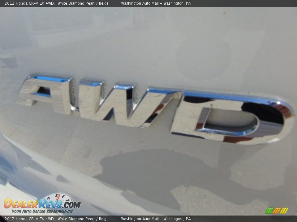 2012 Honda CR-V EX 4WD White Diamond Pearl / Beige Photo #9