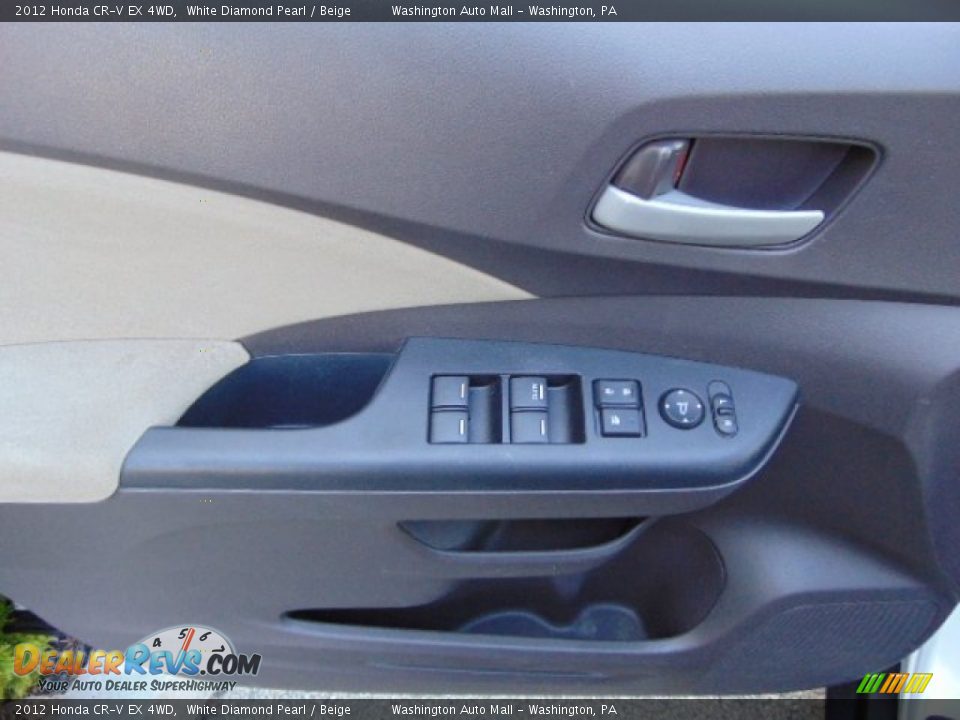 2012 Honda CR-V EX 4WD White Diamond Pearl / Beige Photo #11
