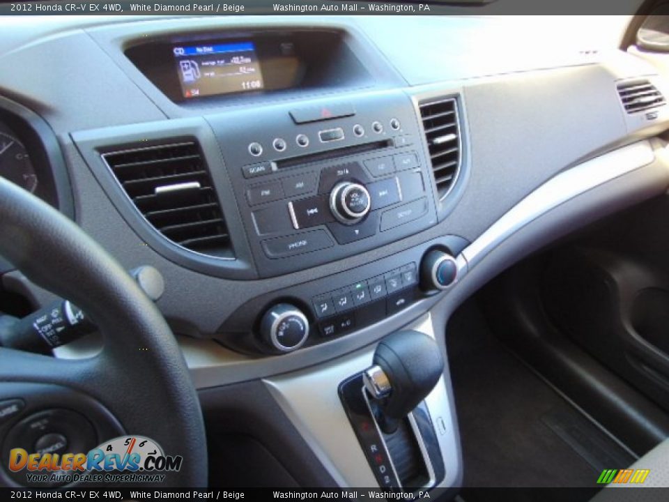 2012 Honda CR-V EX 4WD White Diamond Pearl / Beige Photo #14