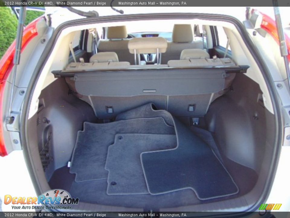 2012 Honda CR-V EX 4WD White Diamond Pearl / Beige Photo #17