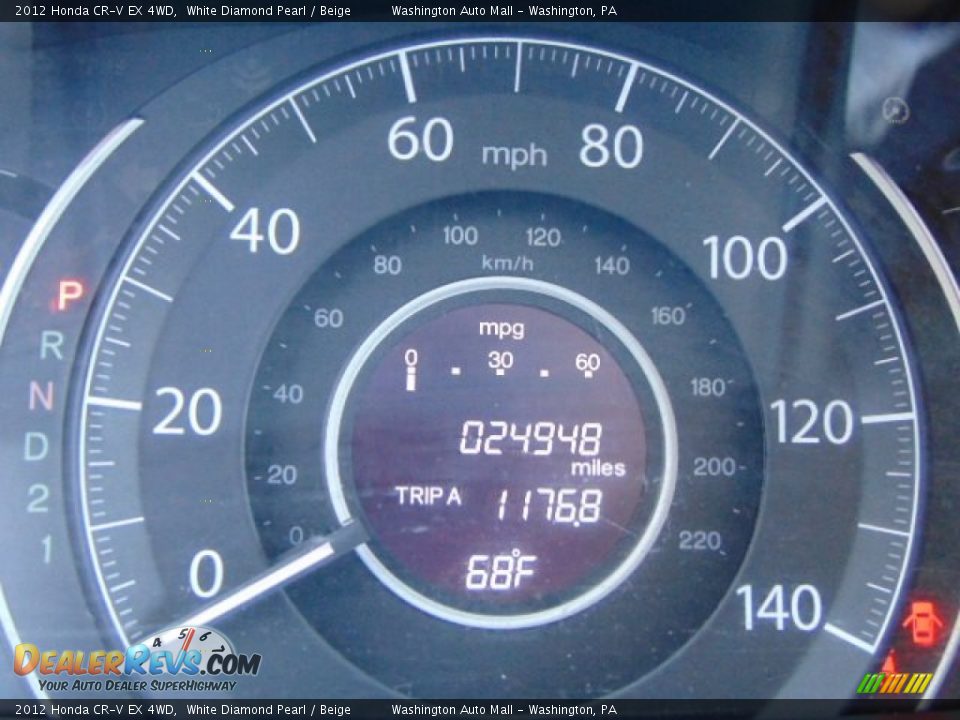 2012 Honda CR-V EX 4WD White Diamond Pearl / Beige Photo #20