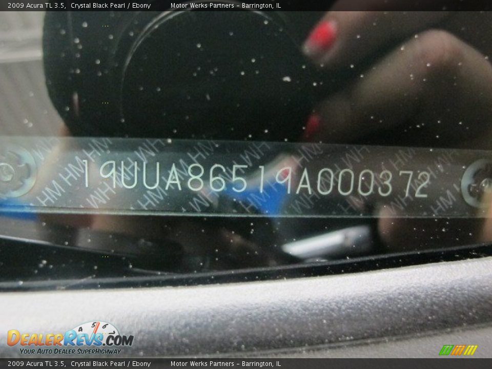 2009 Acura TL 3.5 Crystal Black Pearl / Ebony Photo #36