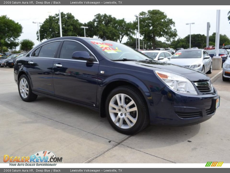 2009 Saturn Aura XR Deep Blue / Black Photo #7