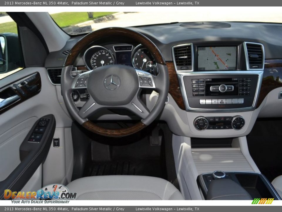2013 Mercedes-Benz ML 350 4Matic Palladium Silver Metallic / Grey Photo #21