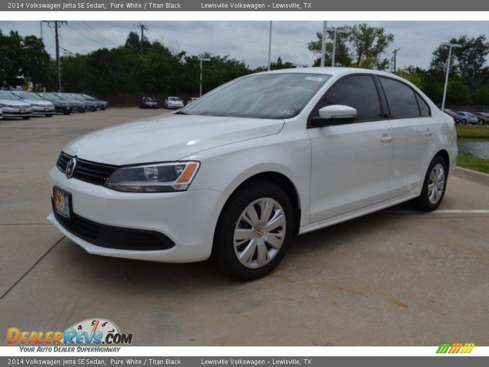 2014 Volkswagen Jetta SE Sedan Pure White / Titan Black Photo #1